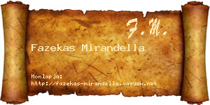 Fazekas Mirandella névjegykártya