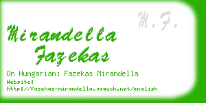 mirandella fazekas business card